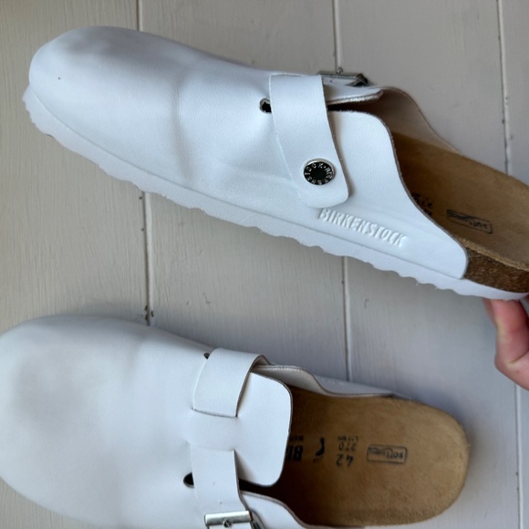 Birkenstock Boston Clogs White 42 Soft Footbed - Picture 12 of 15